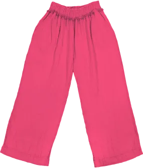 Simply Southern Gauze Pants in Hot Pink- Breezy Comfort for Every Summer Occasion