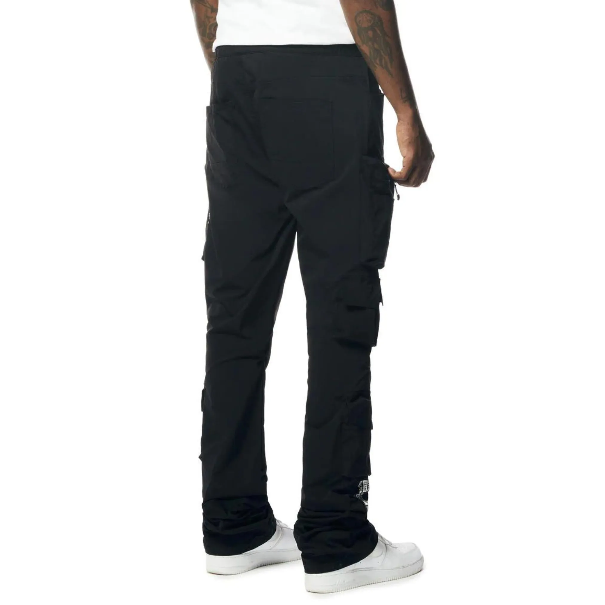 SMOKE RISE Utility Pocket Nylon Stacked Jogger