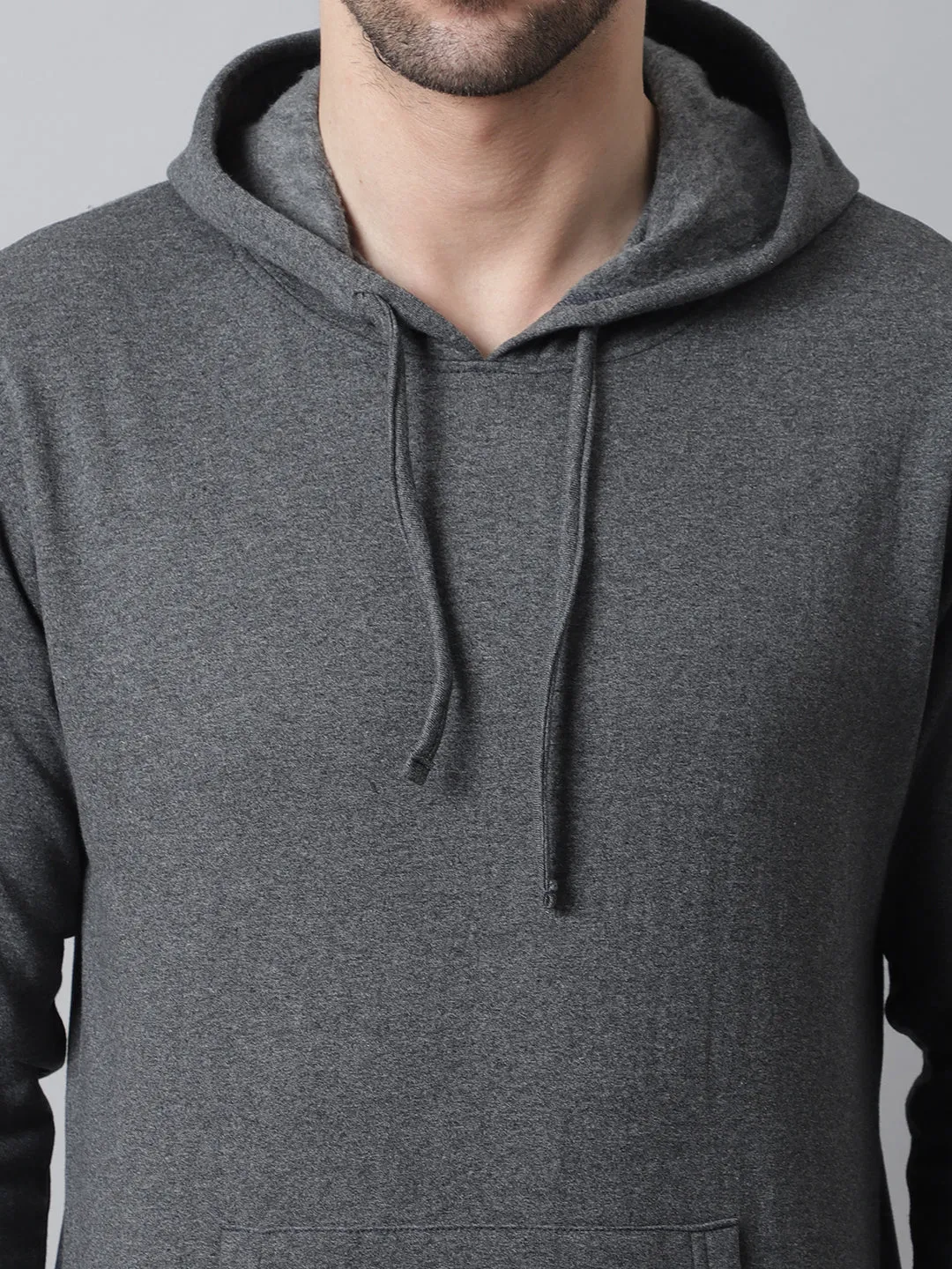 Style Quotient Men Grey Hooded Sweatshirt