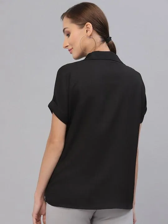 Style Quotient Women Black Solid Shirts