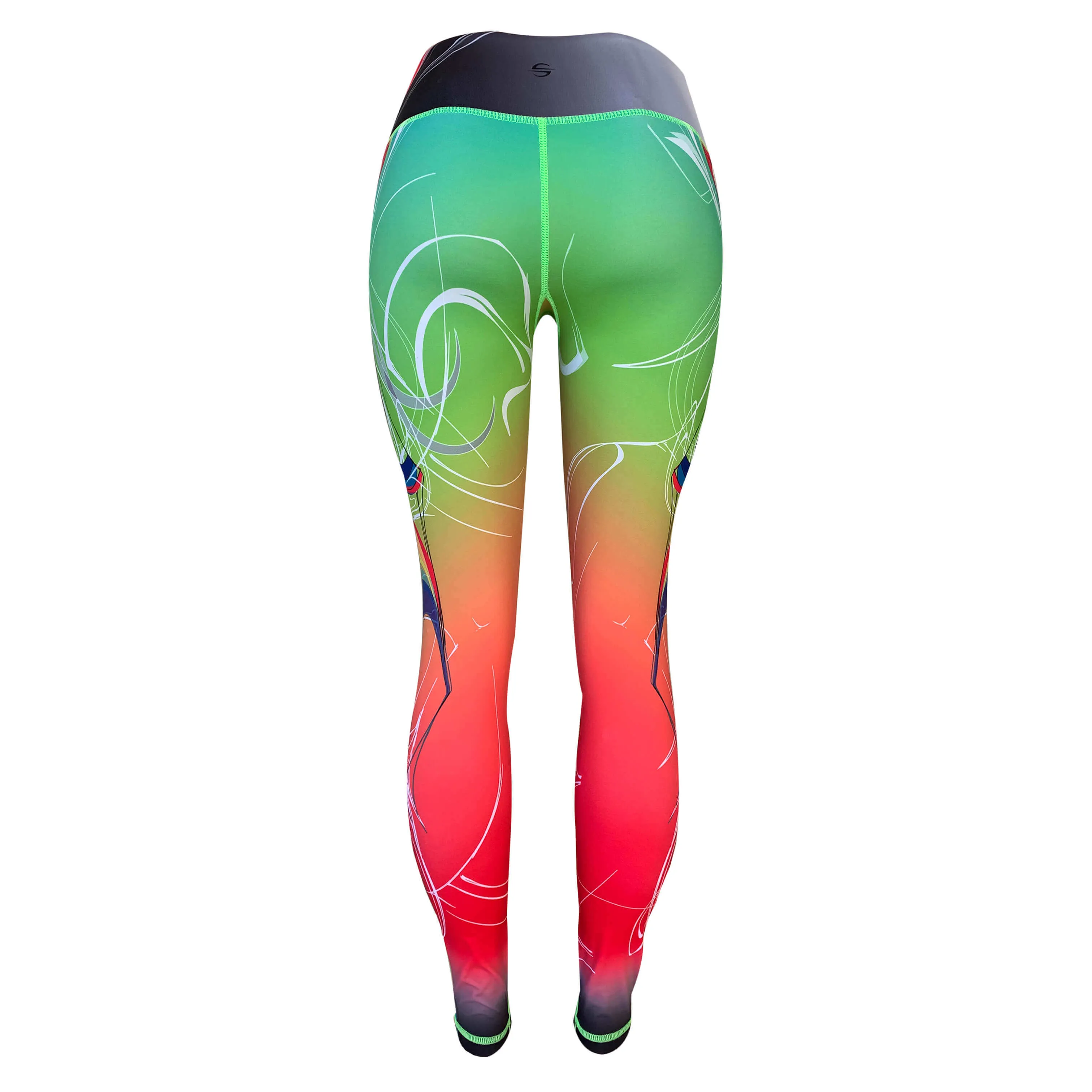 Swim Leggings for Women UPF 50 | Mystica - Red-Green