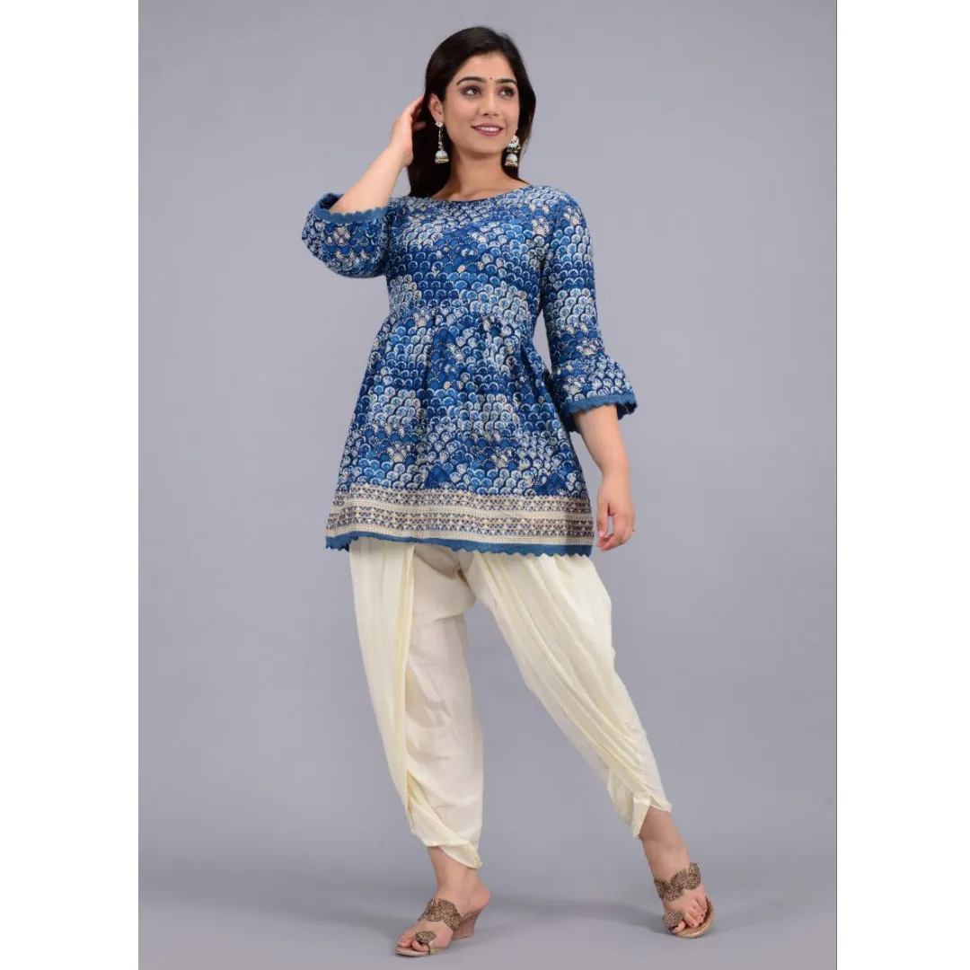 Women's Cotton Top and Dhoti Pant