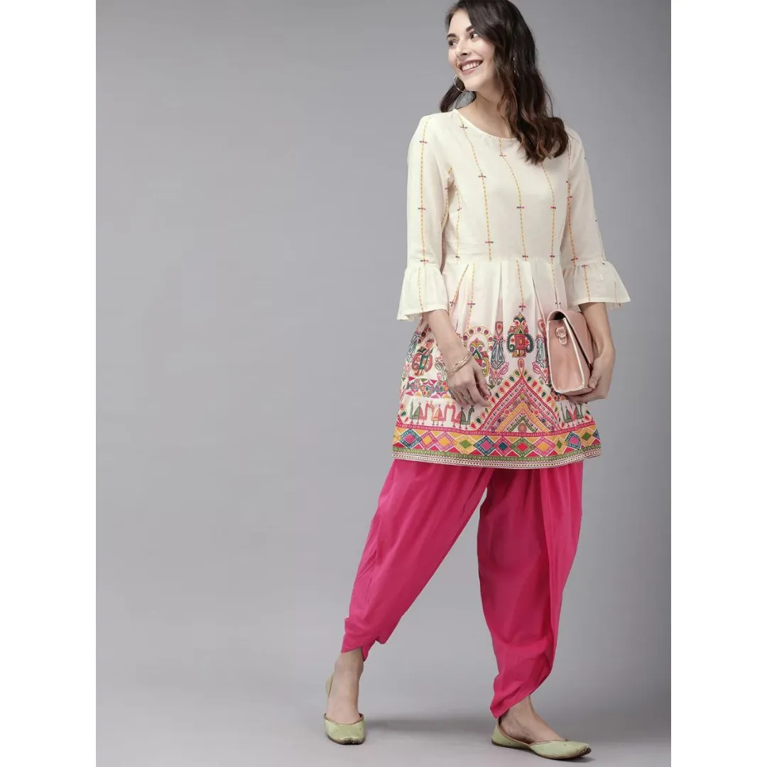 Women's Cotton Top and Dhoti Pant